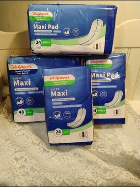 Bundle of New Walgreens Feminine Super Maxi Pads